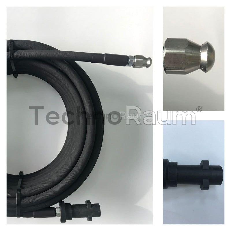 Шланг ВД каналопромывочный однооплёточный, 06 мм, 7,5m (Керхер пл- форсунка 1*3), 035