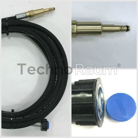 Шланг высокого давления резиновый DN6 двухоплеточный для Karcher 10 м штуцер NEWпов - гайка М22х1,5