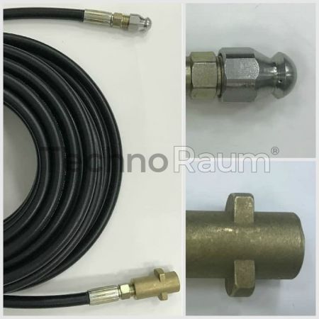 Шланг для прочистки канализаций с металлическим наконечником для Karcher (15 м)